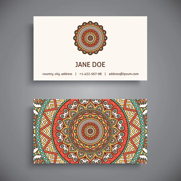 Kartvizit. Vintage dekor elementleri.