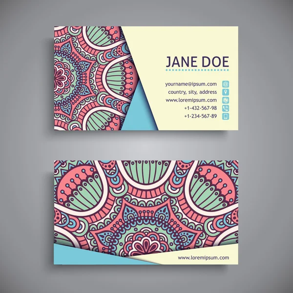 Kartvizit. Vintage dekor elementleri.