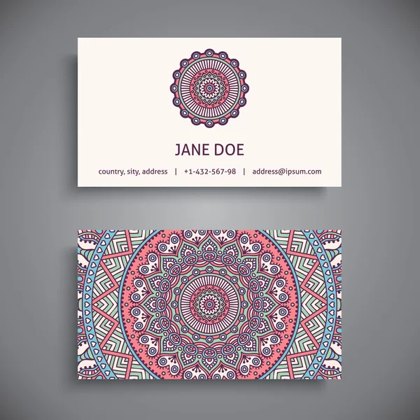 Kartvizit. Vintage dekor elementleri.