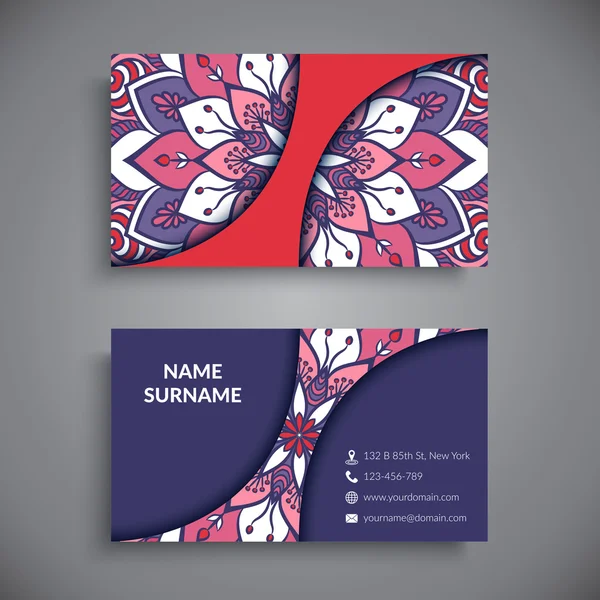 Kartvizit. Vintage dekor elementleri.