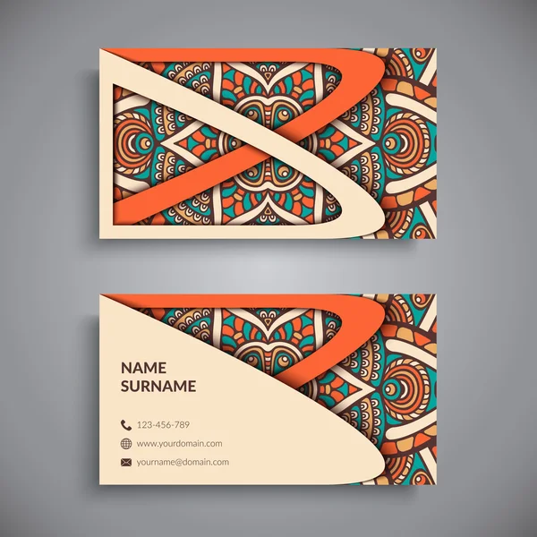 Kartvizit. Vintage dekor elementleri.