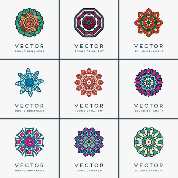 Vector étnico mandala — Archivo Imágenes Vectoriales
