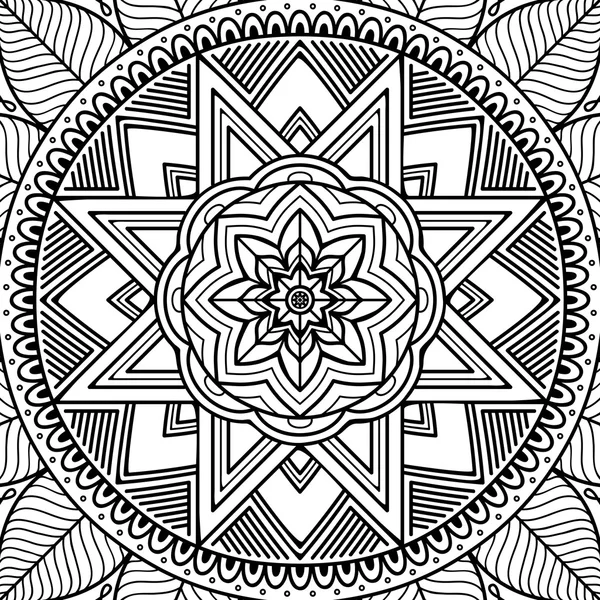 Mandala. Coloriage — Image vectorielle