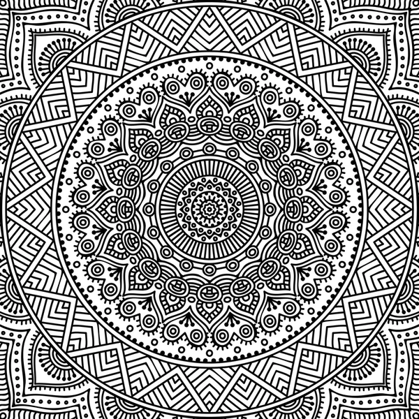 Mandala. Coloriage — Image vectorielle