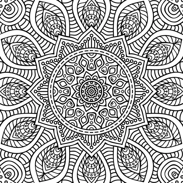 Mandala. Színező oldal — Stock Vector