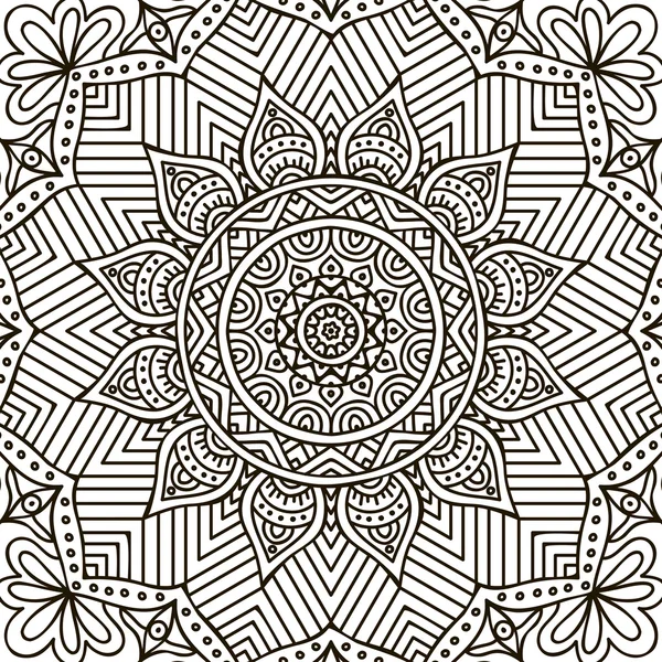 Mandala. Desenho para colorir — Vetor de Stock