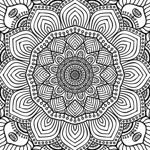 Mandala. Desenho para colorir — Vetor de Stock