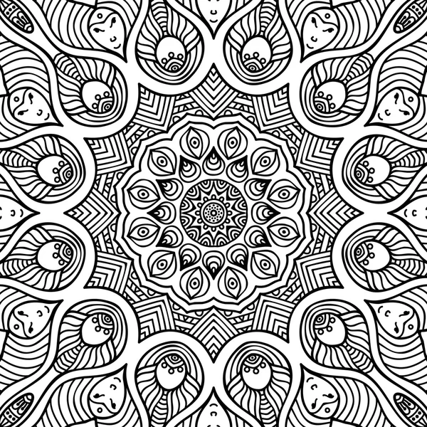 Mandala. Desenho para colorir — Vetor de Stock