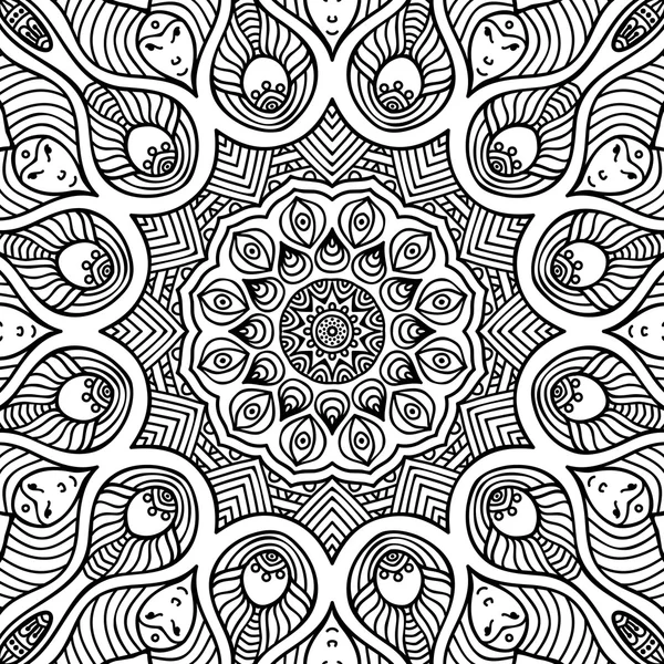 Mandala. Coloriage — Image vectorielle