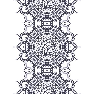 etnik çiçek seamless modeli