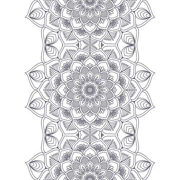 Ethnique floral motif sans couture — Image vectorielle