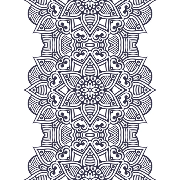 Model etnic floral fără sudură — Vector de stoc