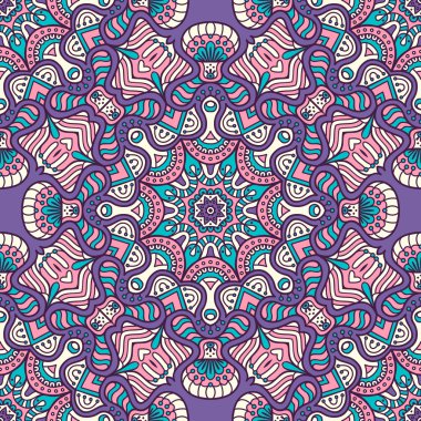 etnik çiçek seamless modeli