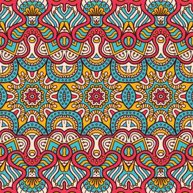 etnik çiçek seamless modeli