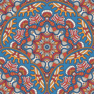 etnik çiçek seamless modeli