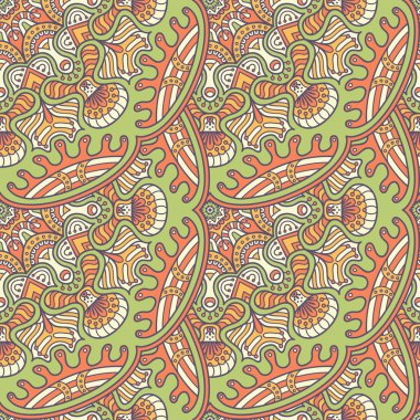 etnik çiçek seamless modeli