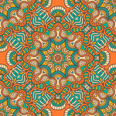 etnik çiçek seamless modeli