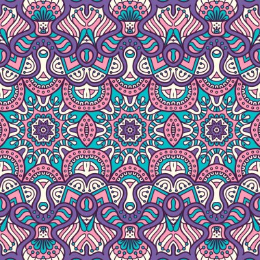 etnik çiçek seamless modeli