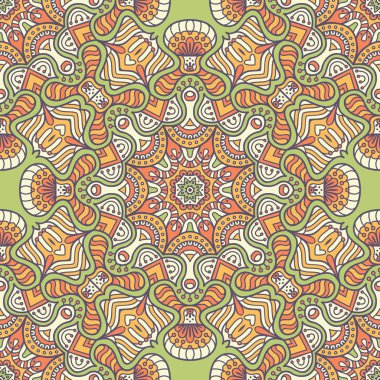 etnik çiçek seamless modeli