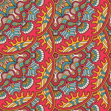 etnik çiçek seamless modeli