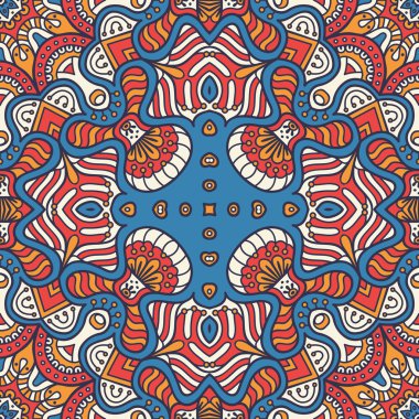 etnik çiçek seamless modeli