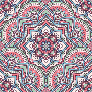 etnik çiçek seamless modeli