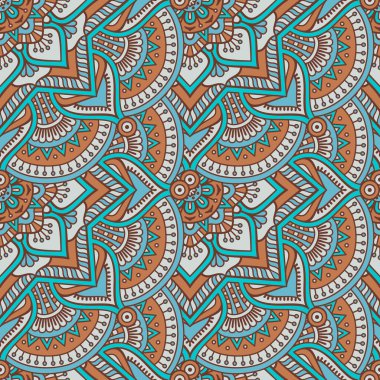 etnik çiçek seamless modeli