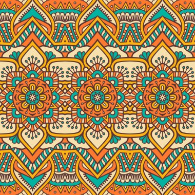 etnik çiçek seamless modeli