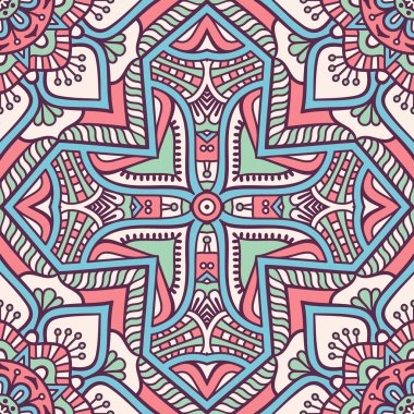 etnik çiçek seamless modeli