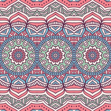 etnik çiçek seamless modeli