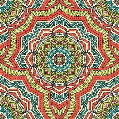 etnik çiçek seamless modeli