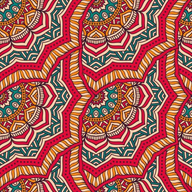 etnik çiçek seamless modeli