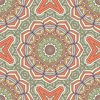 etnik çiçek seamless modeli