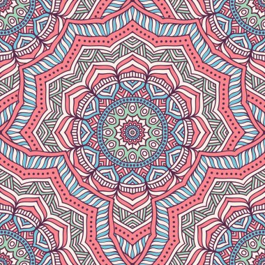 etnik çiçek seamless modeli