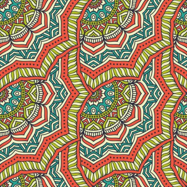 etnik çiçek seamless modeli