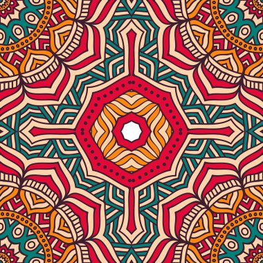 etnik çiçek seamless modeli