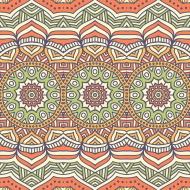 etnik çiçek seamless modeli