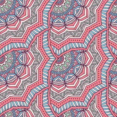 etnik çiçek seamless modeli