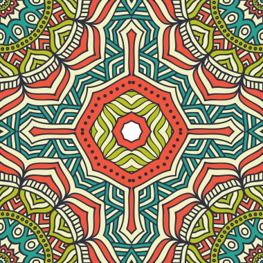 etnik çiçek seamless modeli