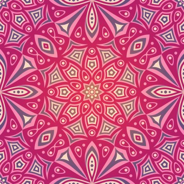 etnik çiçek seamless modeli