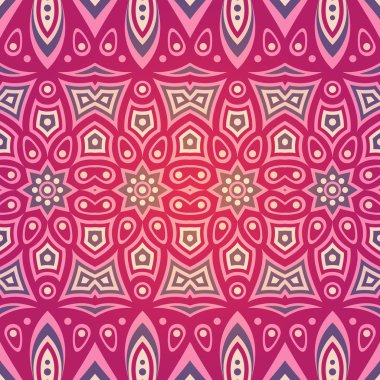 etnik çiçek seamless modeli