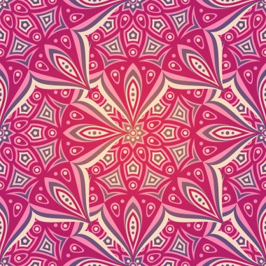 etnik çiçek seamless modeli