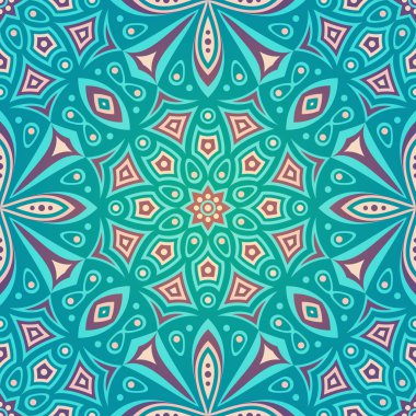 etnik çiçek seamless modeli