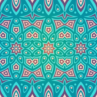 etnik çiçek seamless modeli