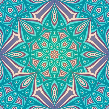 etnik çiçek seamless modeli