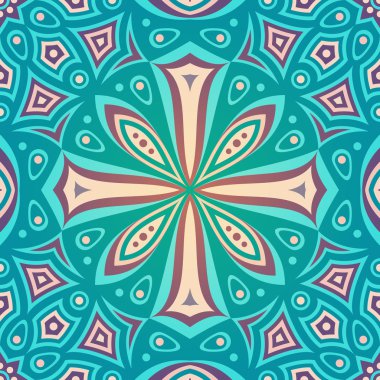 etnik çiçek seamless modeli