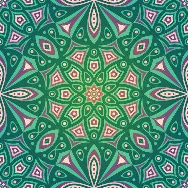 etnik çiçek seamless modeli