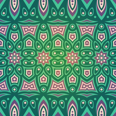 etnik çiçek seamless modeli