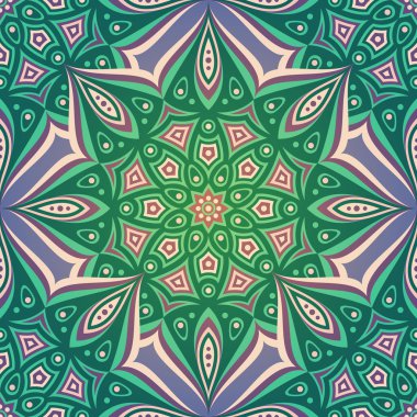 etnik çiçek seamless modeli