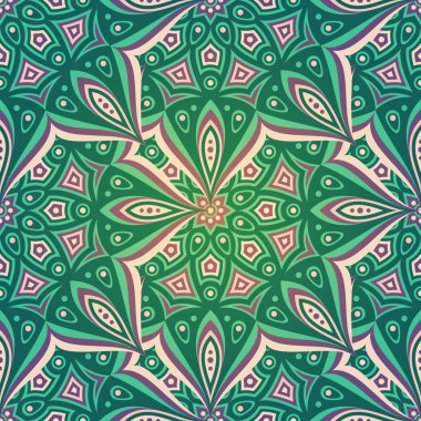etnik çiçek seamless modeli